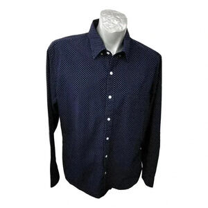 J Crew Navy Dot Slim Size XL New Mens Shirt